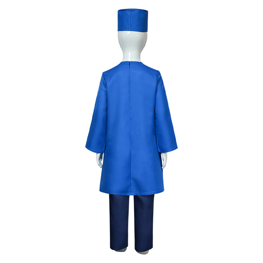 Dog Man (2025) Petey Kids Children Blue Outfits Halloween Carnival Cosplay Costume