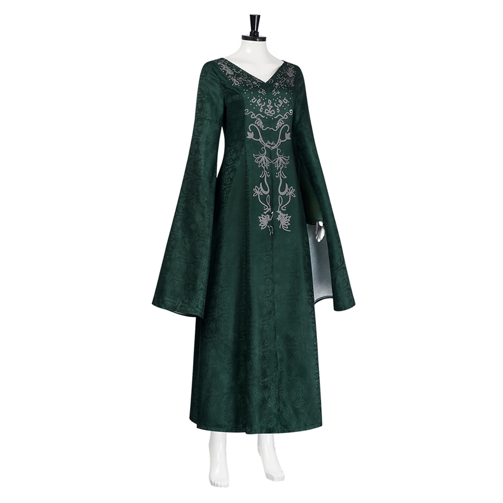 House of the Dragon Alicent Hightower Women Green Dress Outfits Halloween Carnival Cosplay Costume