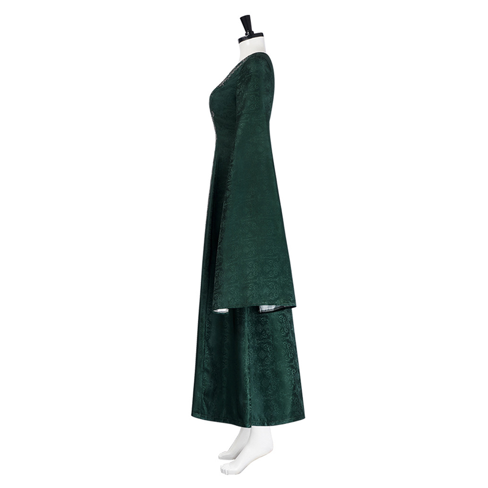 House of the Dragon Alicent Hightower Women Green Dress Outfits Halloween Carnival Cosplay Costume