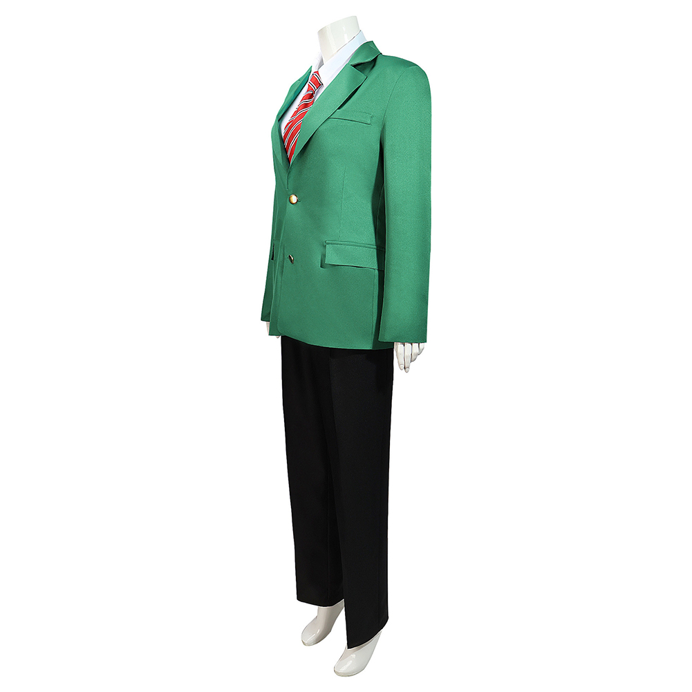 Tomo-chan Is a Girl! Junichirou Kubota Men Green Uniform Outfits Halloween Carnival Cosplay Costume