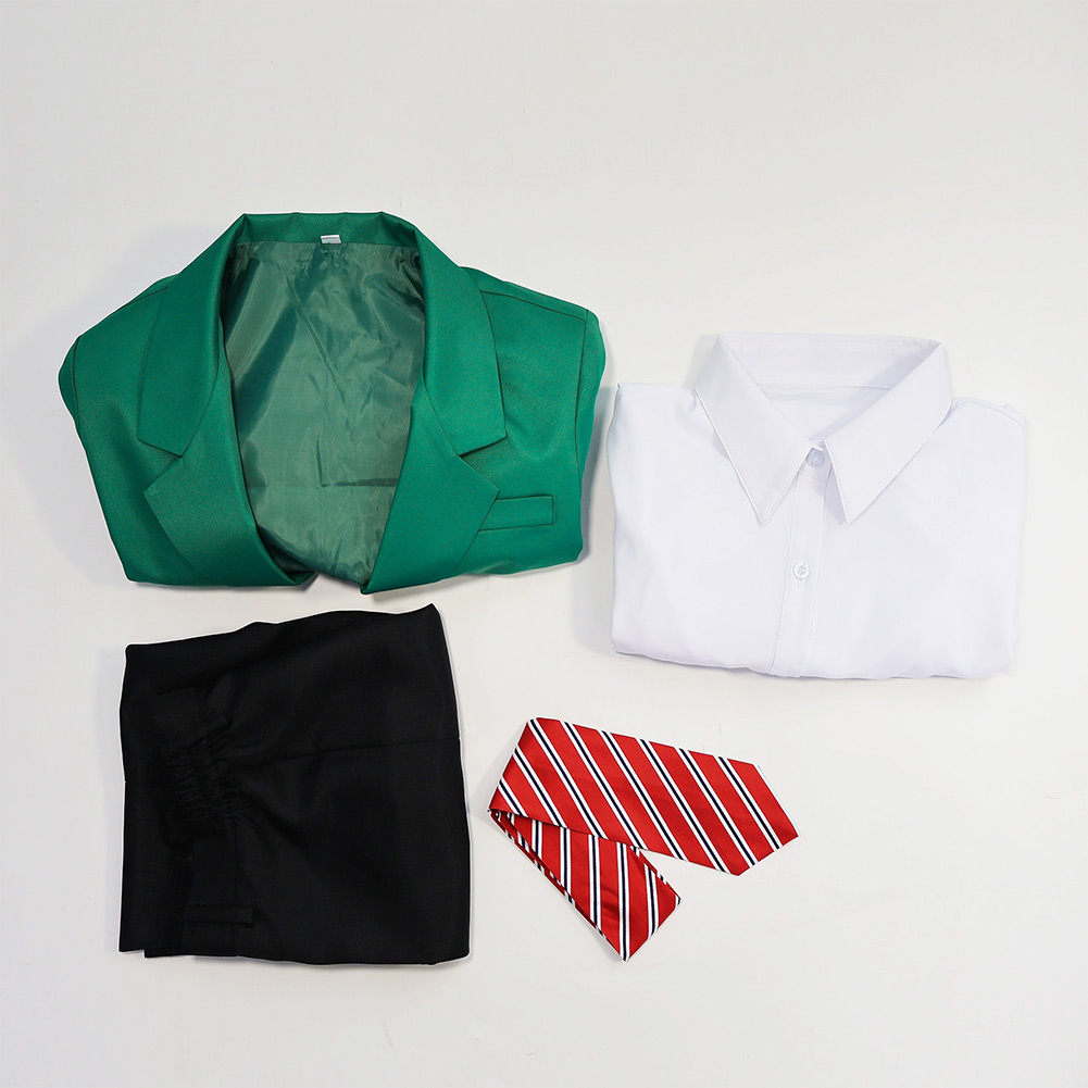 Tomo-chan Is a Girl! Junichirou Kubota Men Green Uniform Outfits Halloween Carnival Cosplay Costume