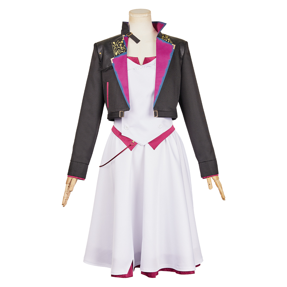 Arcane: League of Legends Season 2 Powder White Dress Outfits Halloween Carnival Cosplay Costume
