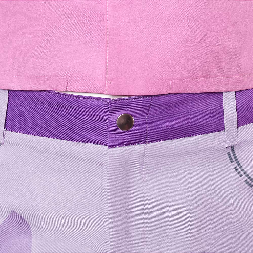 Kpop Demon Hunters Abby Men Pink Pant Shirt Set Halloween Carnival Party Cosplay Costume