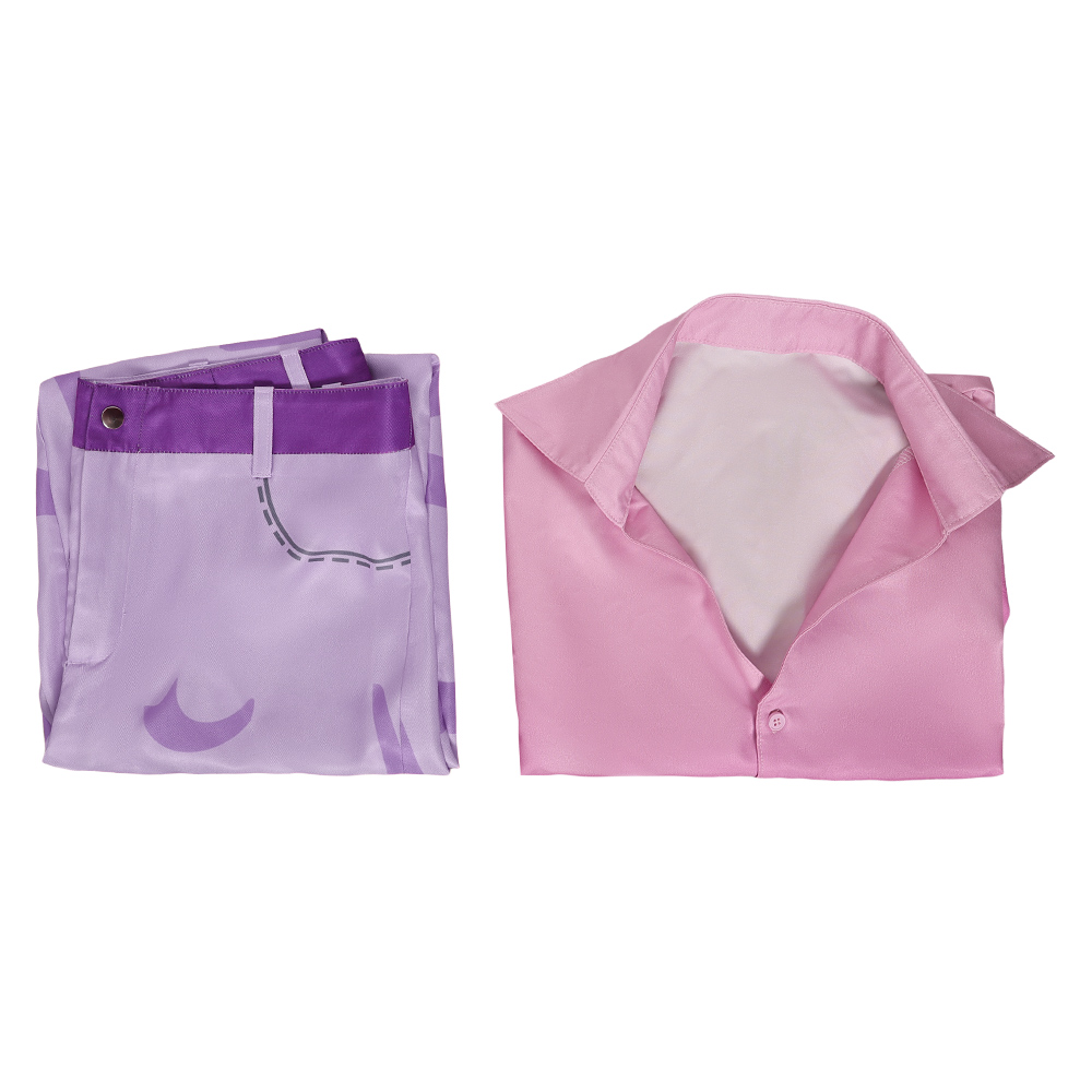 Kpop Demon Hunters Abby Men Pink Pant Shirt Set Halloween Carnival Party Cosplay Costume