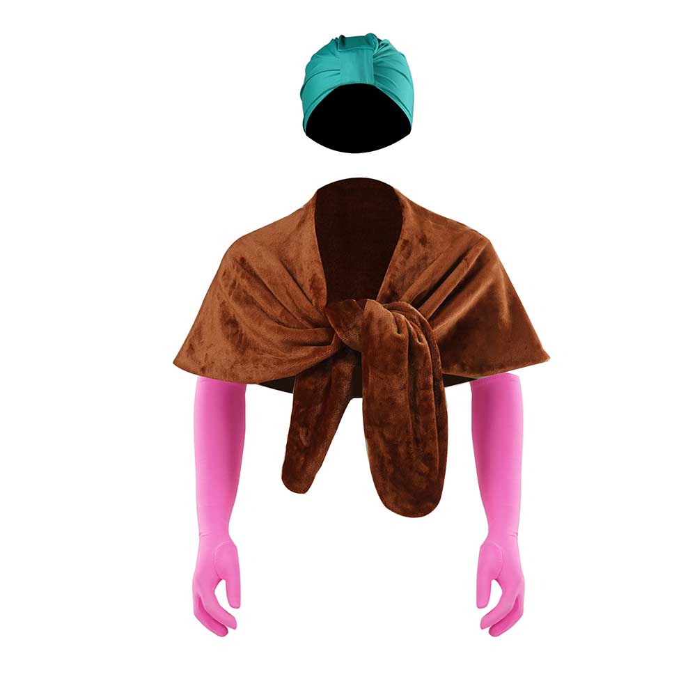 National Lampoon's Christmas Vacation Clark Shawl Hat Cloves 3 Pcs Outfits Christmas Cosplay Costume