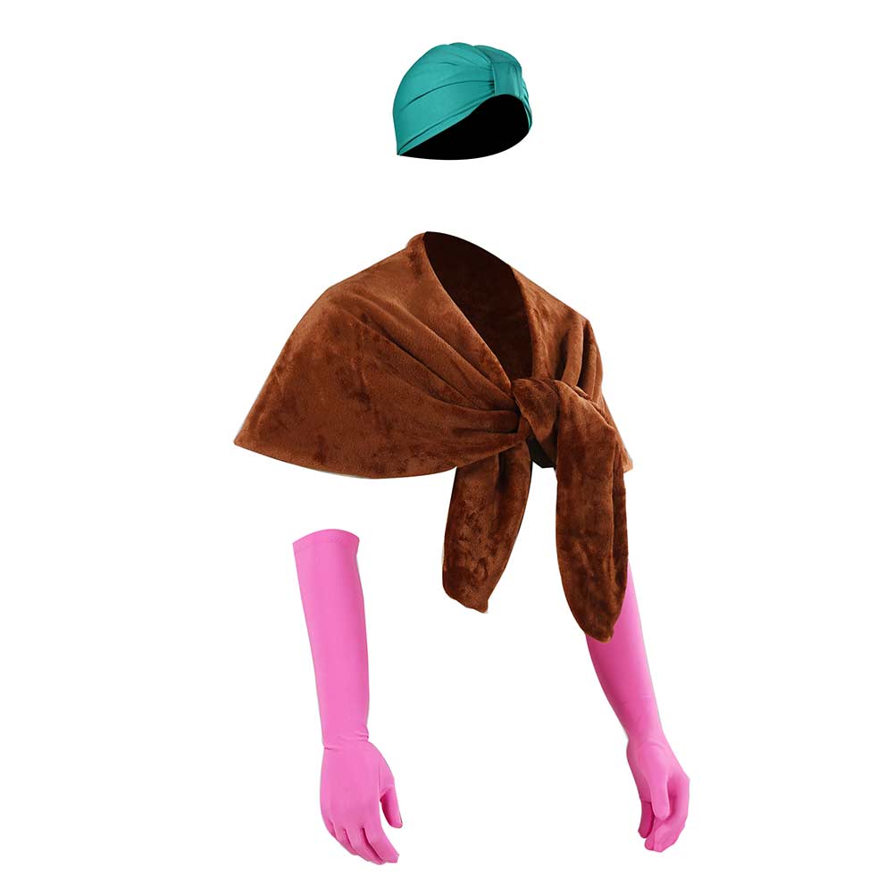 National Lampoon's Christmas Vacation Clark Shawl Hat Cloves 3 Pcs Outfits Christmas Cosplay Costume