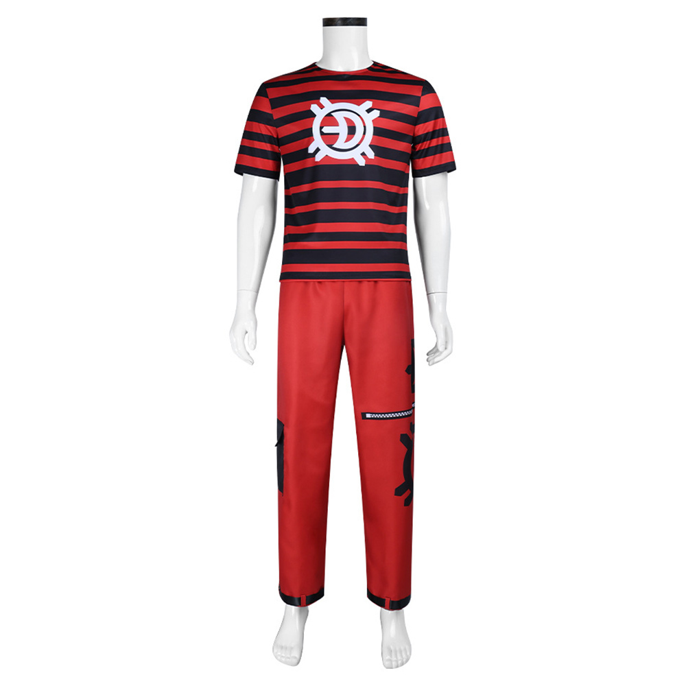 Zombies 4 Victor Men Red Jacket Shirt Pants Set Halloween Carnival Party Cosplay Costume