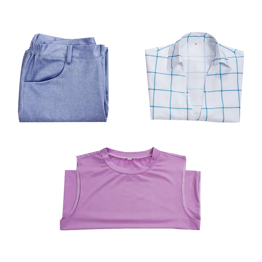 Kpop Demon Hunters Soda Pop Jinu Shirt Pants Set Halloween Carnival Party Cosplay Costume