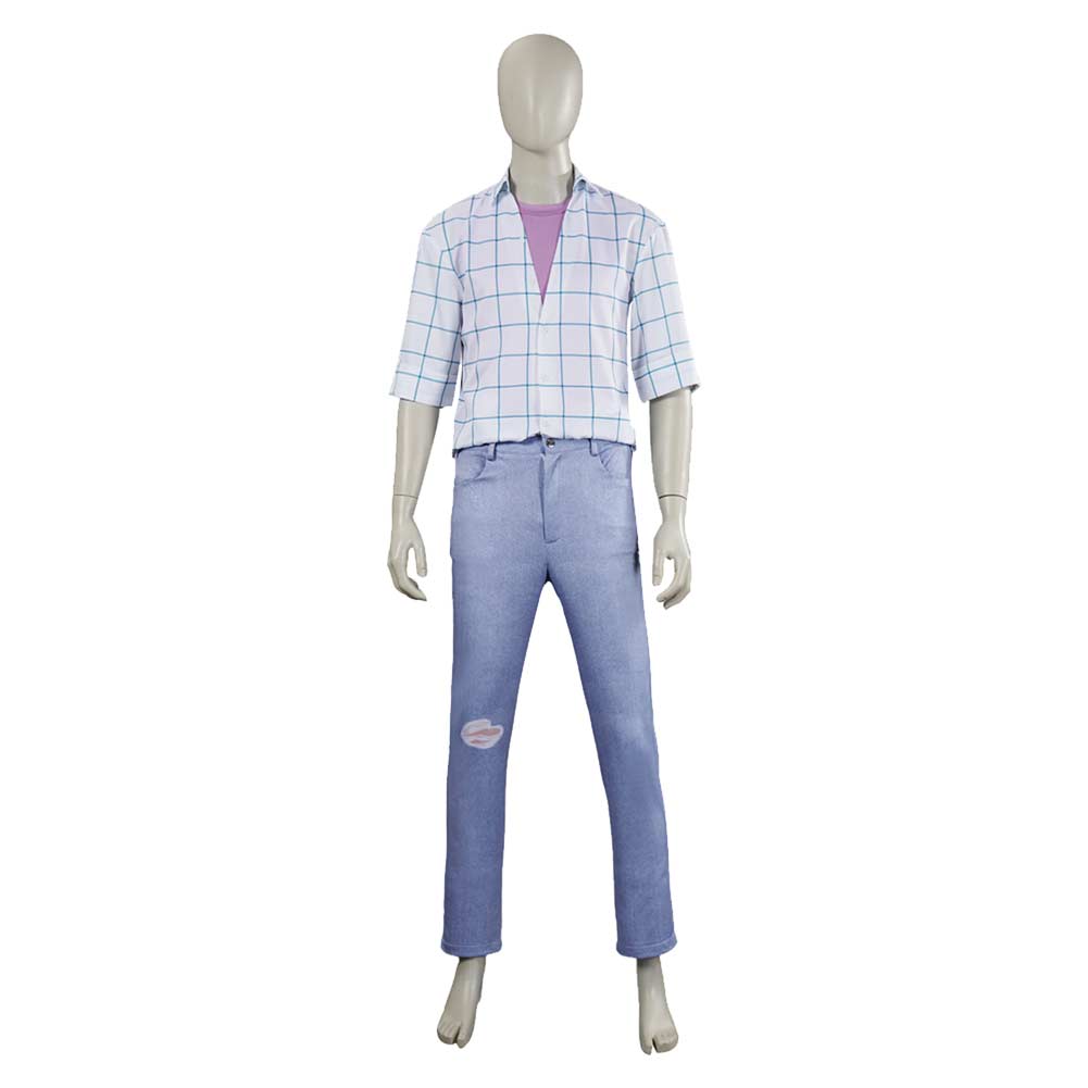 Kpop Demon Hunters Soda Pop Jinu Shirt Pants Set Halloween Carnival Party Cosplay Costume