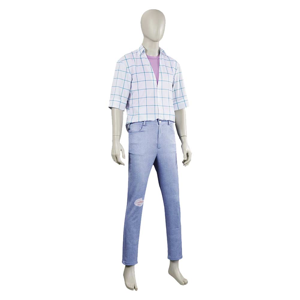 Kpop Demon Hunters Soda Pop Jinu Shirt Pants Set Halloween Carnival Party Cosplay Costume