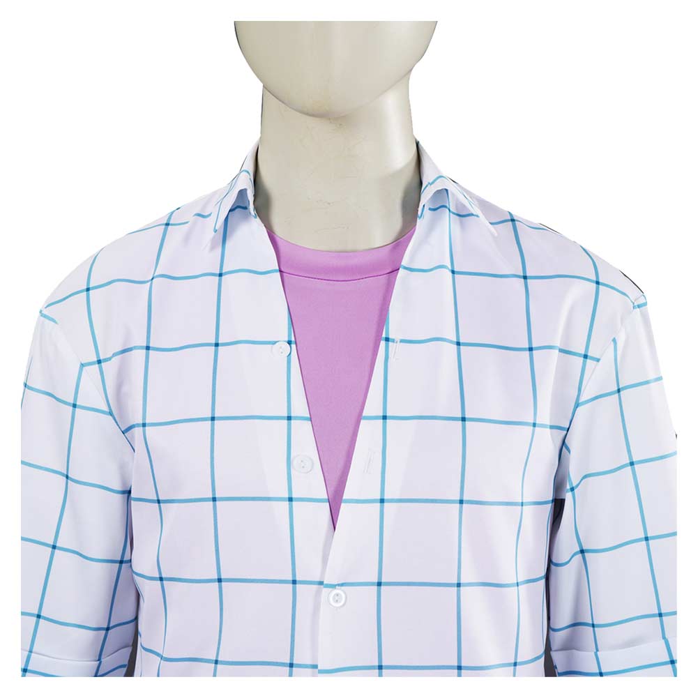 Kpop Demon Hunters Soda Pop Jinu Shirt Pants Set Halloween Carnival Party Cosplay Costume