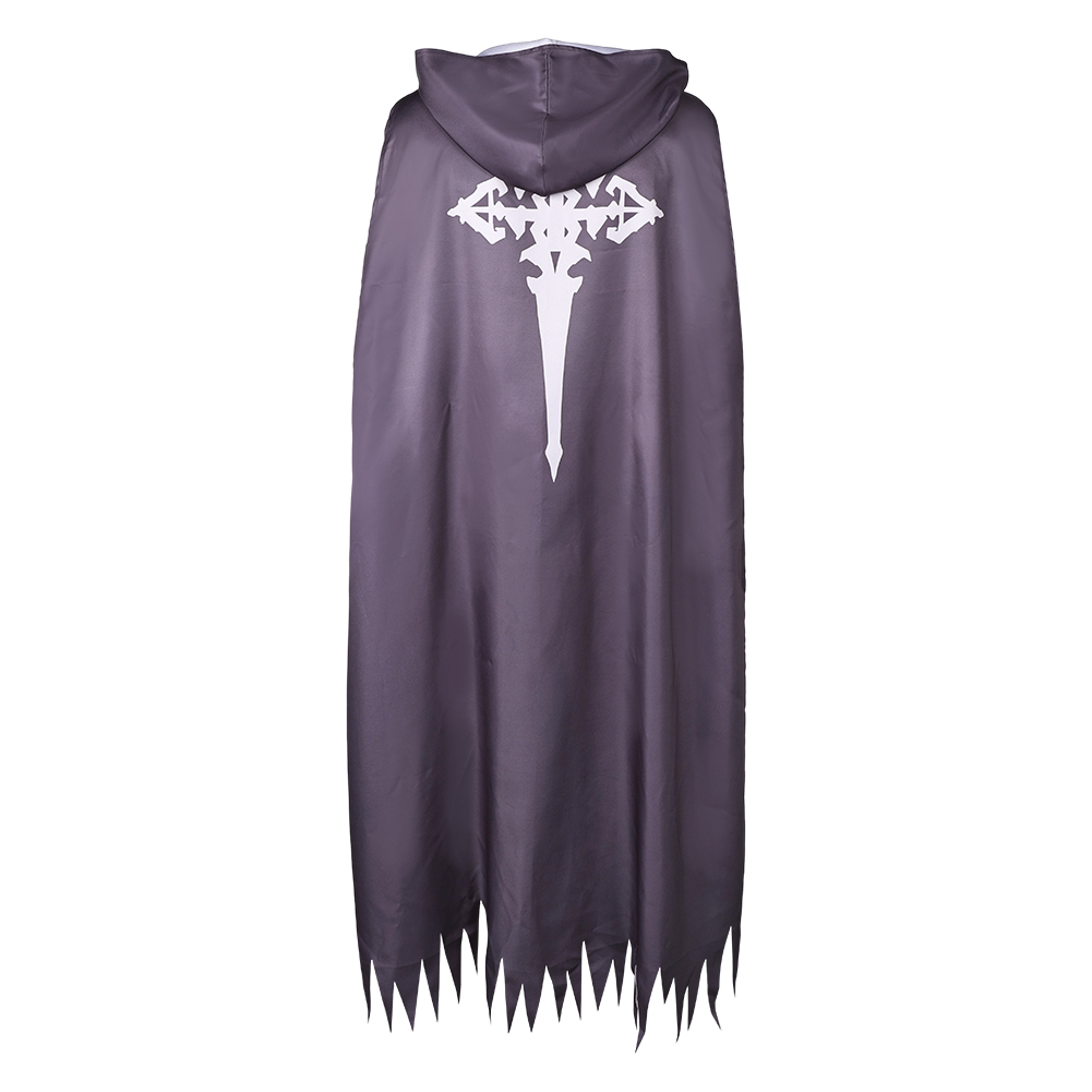 Final Fantasy 16 Clive Rosfield Grey Printed Cloak Outfits Halloween Carnival Cosplay Costume