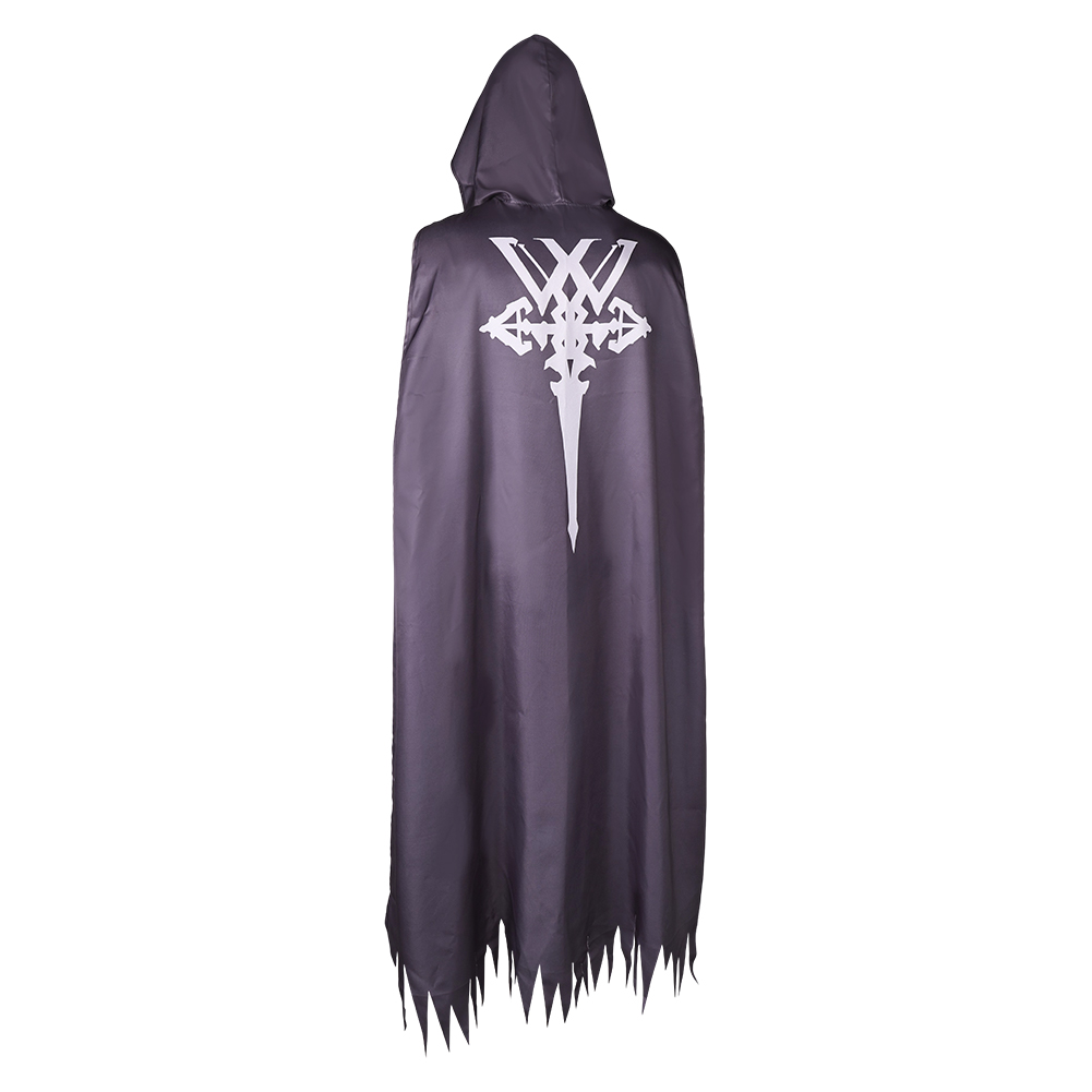 Final Fantasy 16 Clive Rosfield Grey Printed Cloak Outfits Halloween Carnival Cosplay Costume