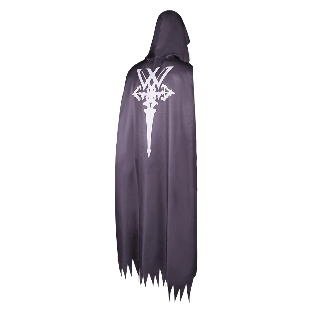 Final Fantasy 16 Clive Rosfield Grey Printed Cloak Outfits Halloween Carnival Cosplay Costume