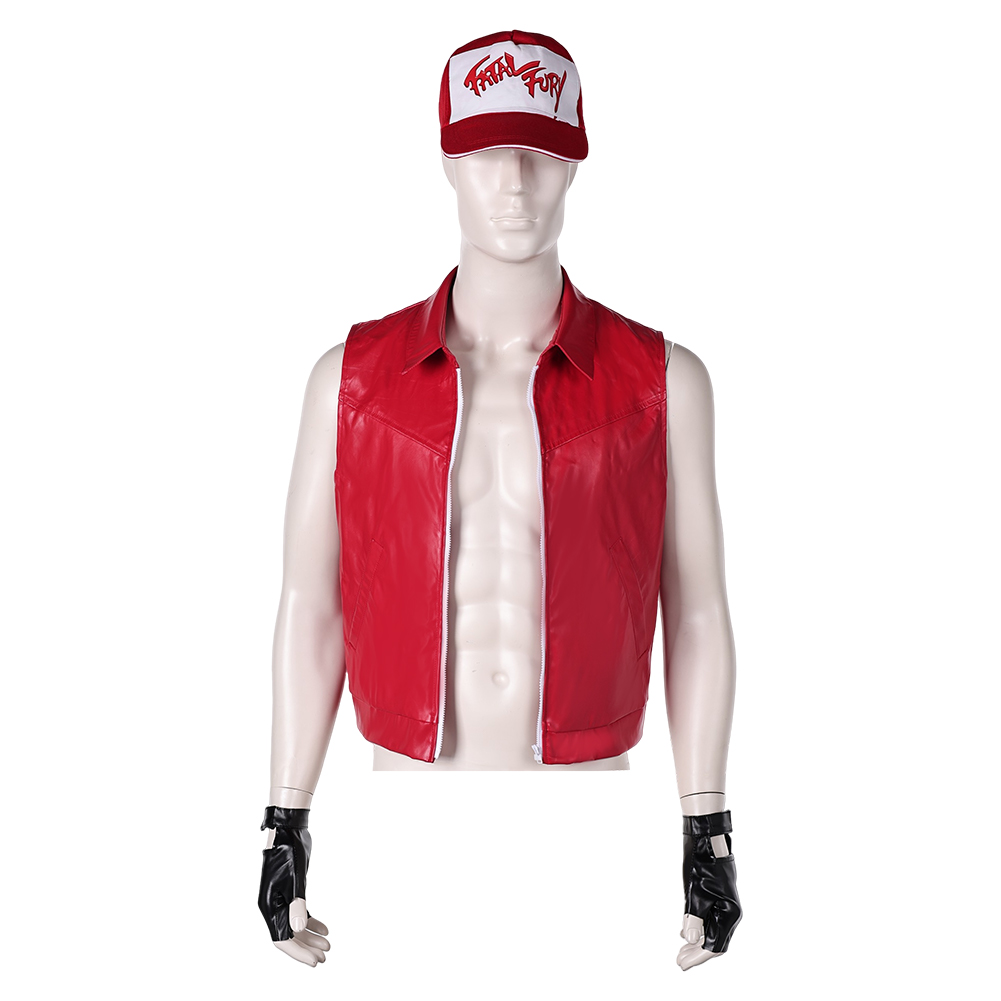 Street Fighter 6 Terry Red Jacket Hat Outfits Halloween Carnival Cosplay Costume