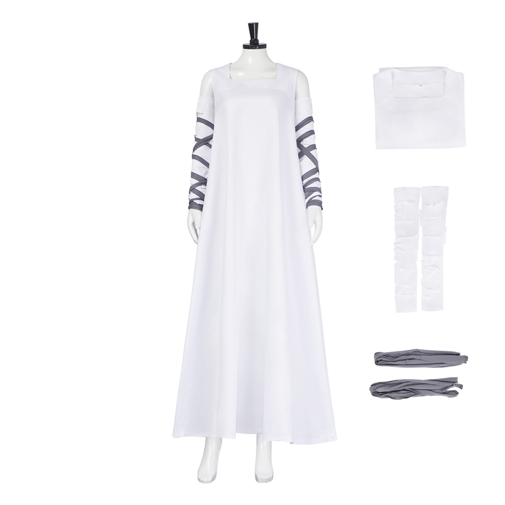 Frankenstein Elizabeth Women White Outfit Halloween Carnival Cosplay Costume