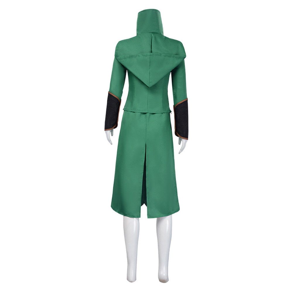 The Lord of the Rings Galadriel Green Coat Outfits Halloween Carnival Cosplay Costume