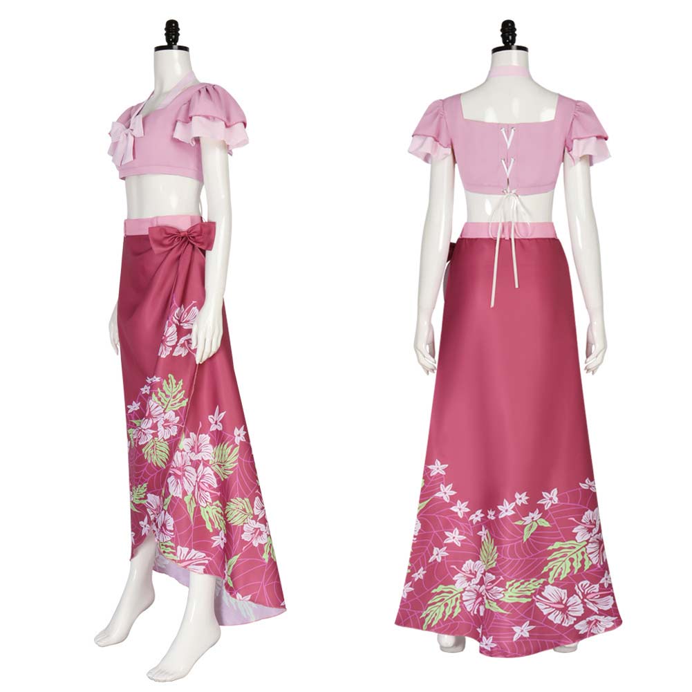 Final Fantasy VII: Rebirth Aerith Gainsborough Pink Outfits Halloween Carnival Cosplay Costume