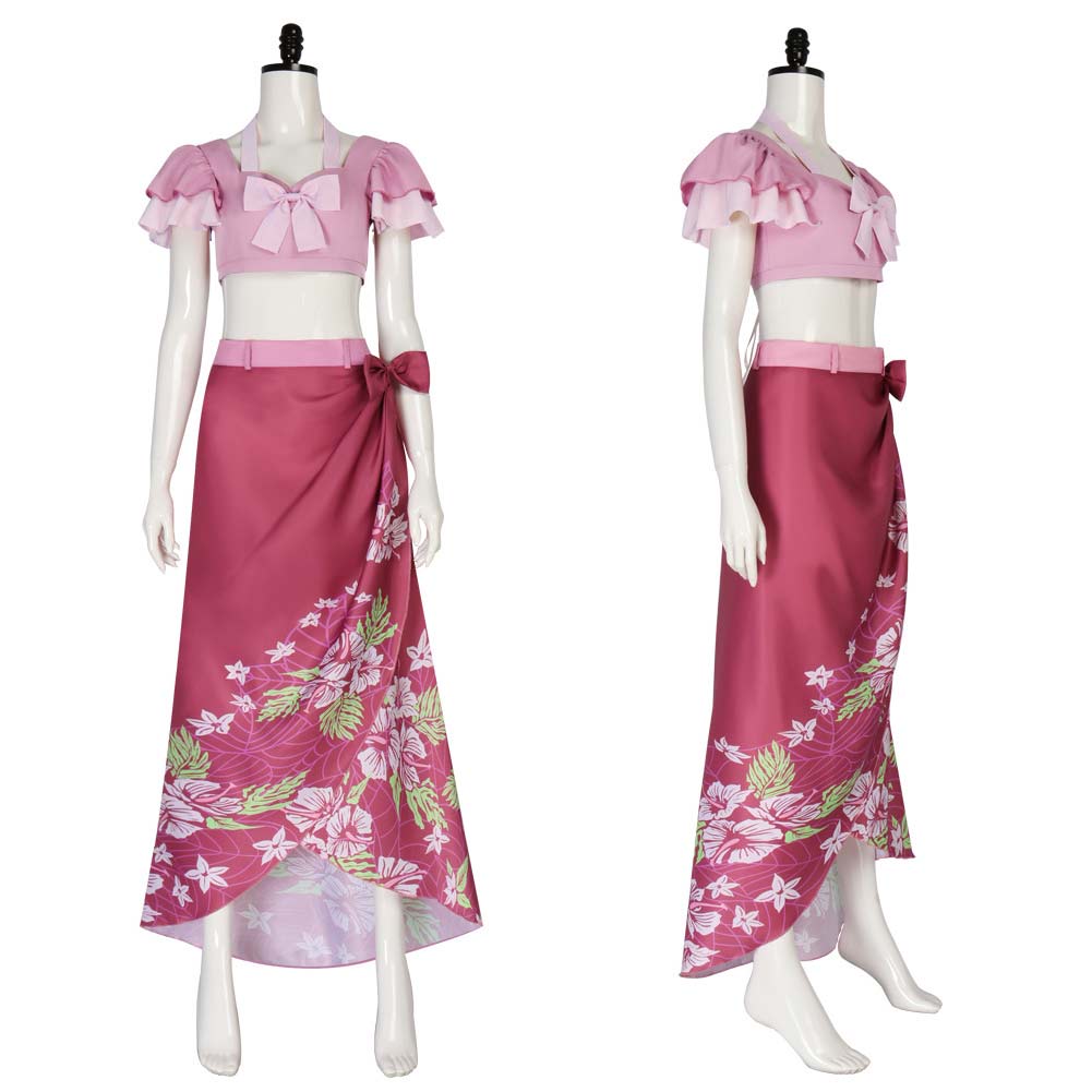 Final Fantasy VII: Rebirth Aerith Gainsborough Pink Outfits Halloween Carnival Cosplay Costume