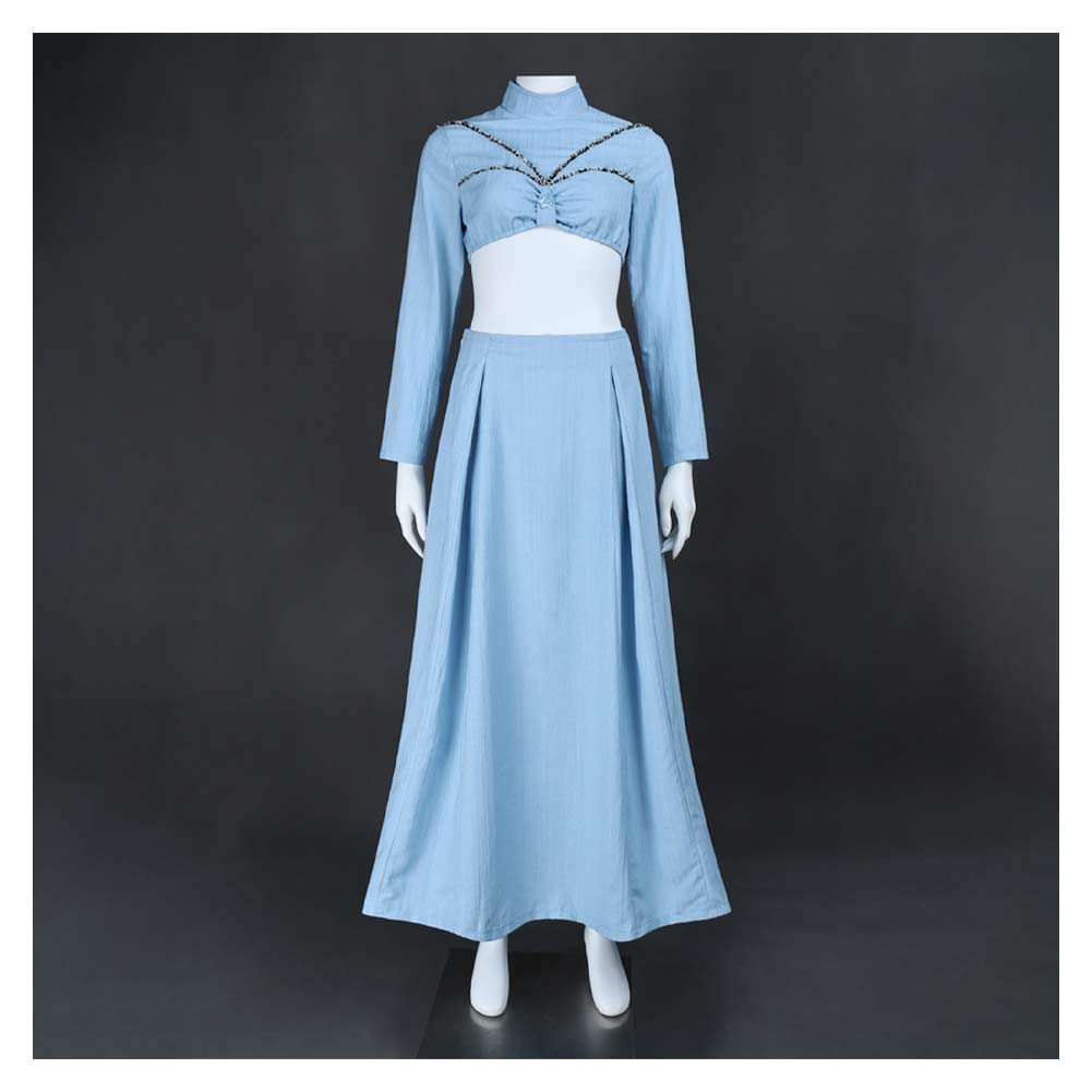 Padmé Amidala Women Blue Top Dress Set Halloween Carnival Party Cosplay Costume