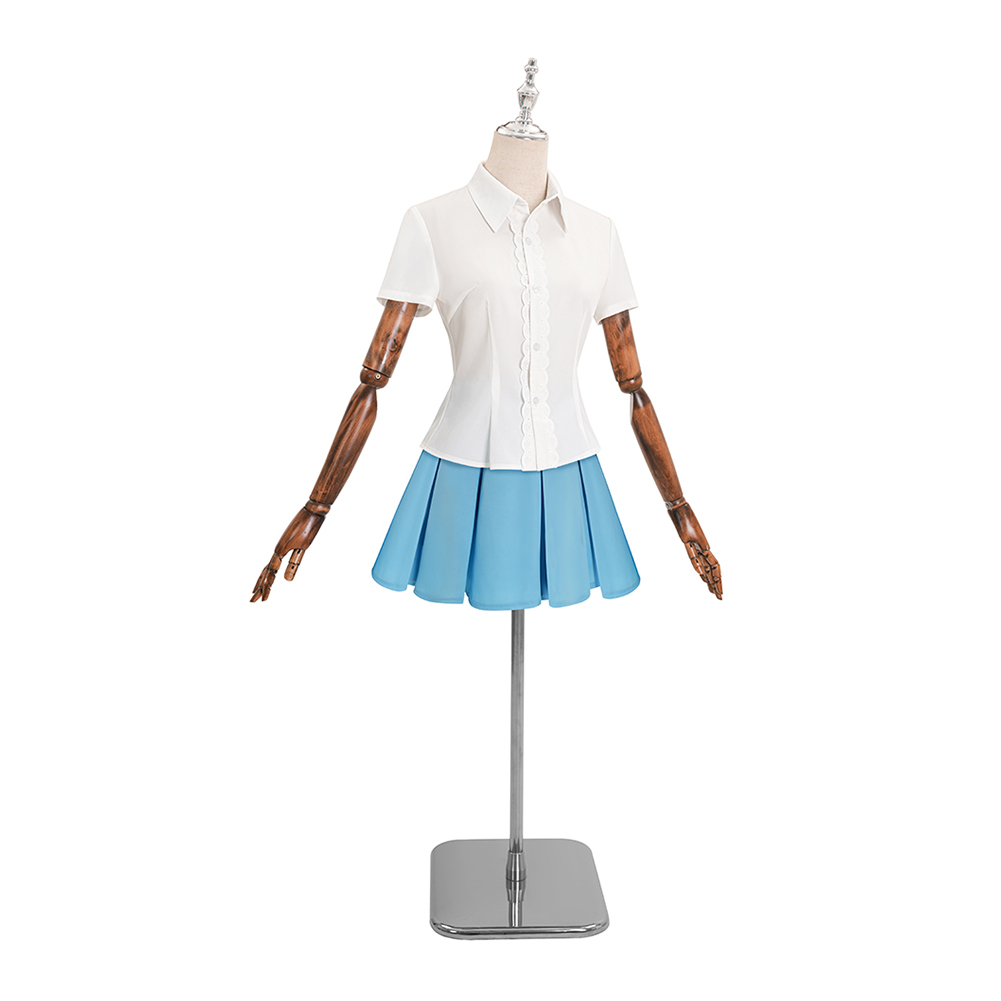 Overwatch Kiriko Rainy Day Skin Blue Coat Skirt Set Outfits Halloween Carnival Cosplay Costume