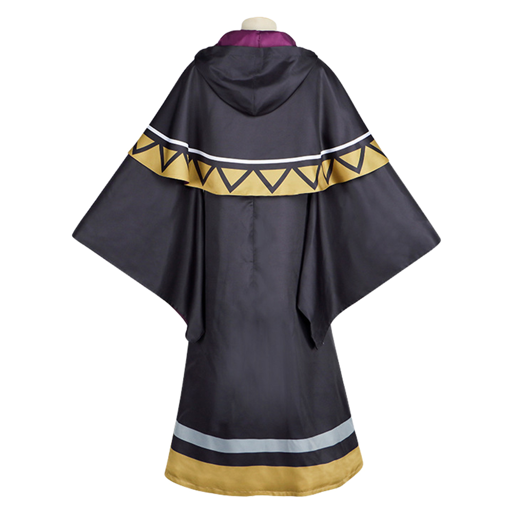 Secrets of The Silent Witch Monica Everett Black Robe Cloak Halloween Carnival Party Cosplay Costume