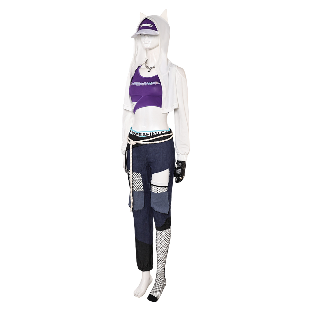 Overwatch Ashe LE SSERAFIM Women Purple Hoodie Pants Set Outfits Halloween Carnival Cosplay Costume