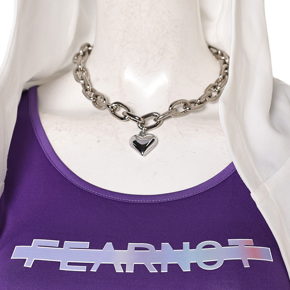 Overwatch Ashe LE SSERAFIM Women Purple Hoodie Pants Set Outfits Halloween Carnival Cosplay Costume