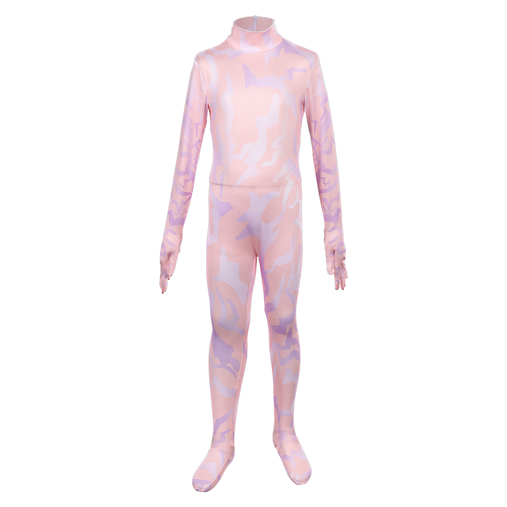 Kpop Demon Hunters Rumi Demon Pattern Jumpsuit Kids Children Halloween Carnival Party Cosplay Costume