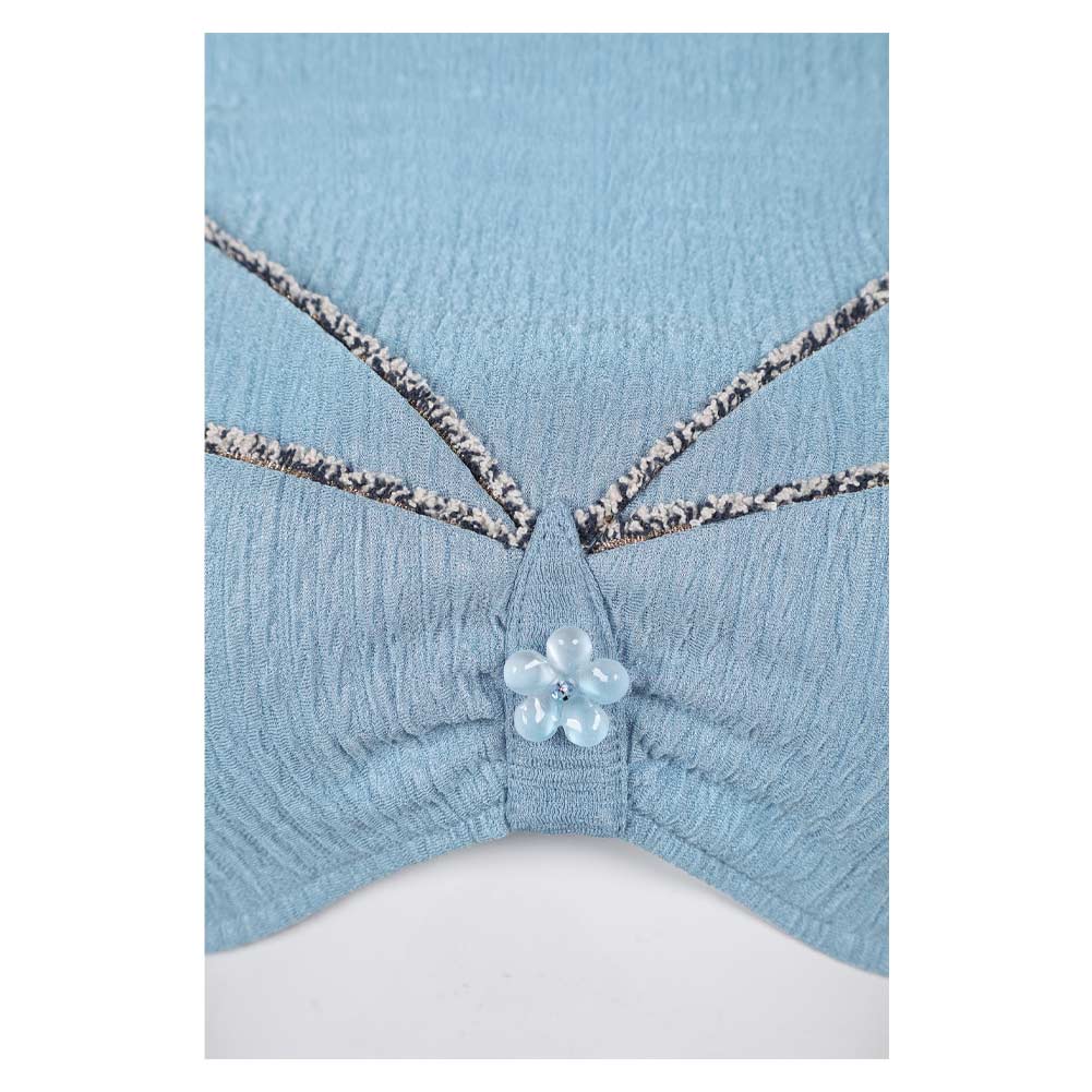 Attack of the Clones Padme Amidala Women Blue Low Back Gown Halloween Carnival Party Cosplay Costume