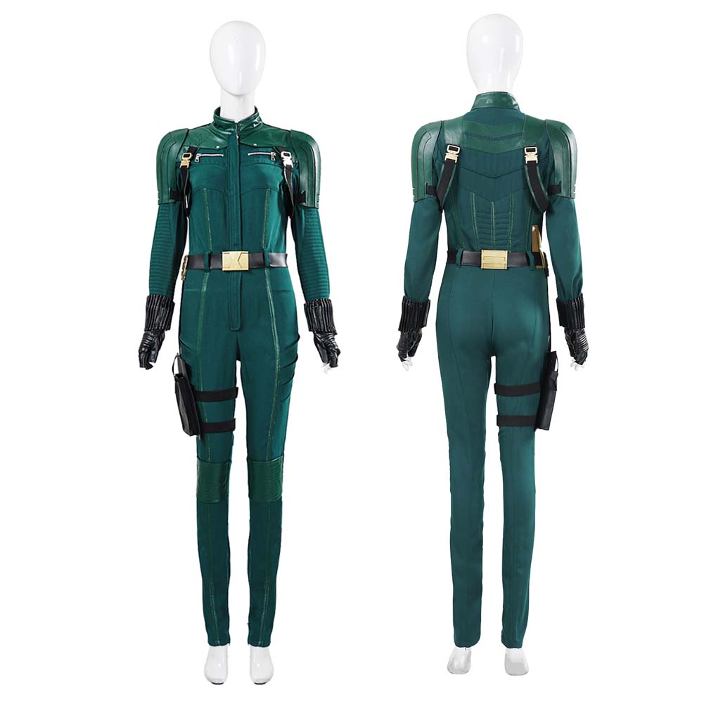 Thunderbolts(2025) Yelena Belova Women Green Jumpsuit Outfits Halloween Carnival Cosplay Costume