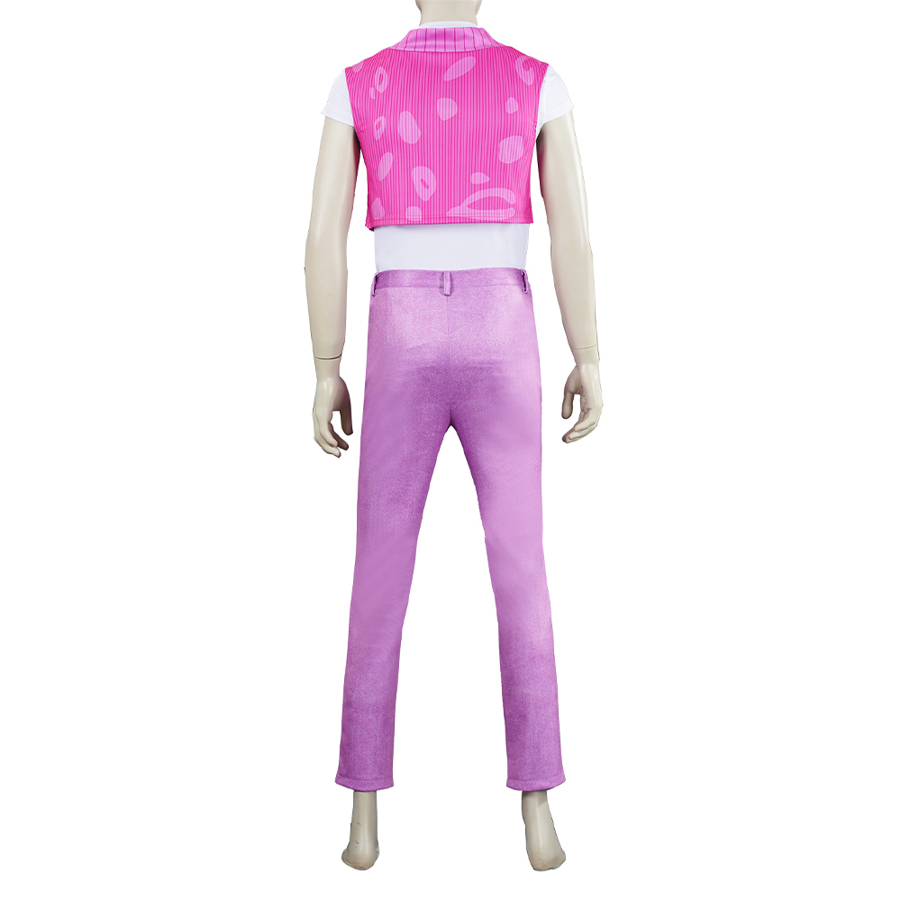 Kpop Demon Hunters Mystery Saja Boys Pink Top Pants Set Halloween Carnival Party Cosplay Costume