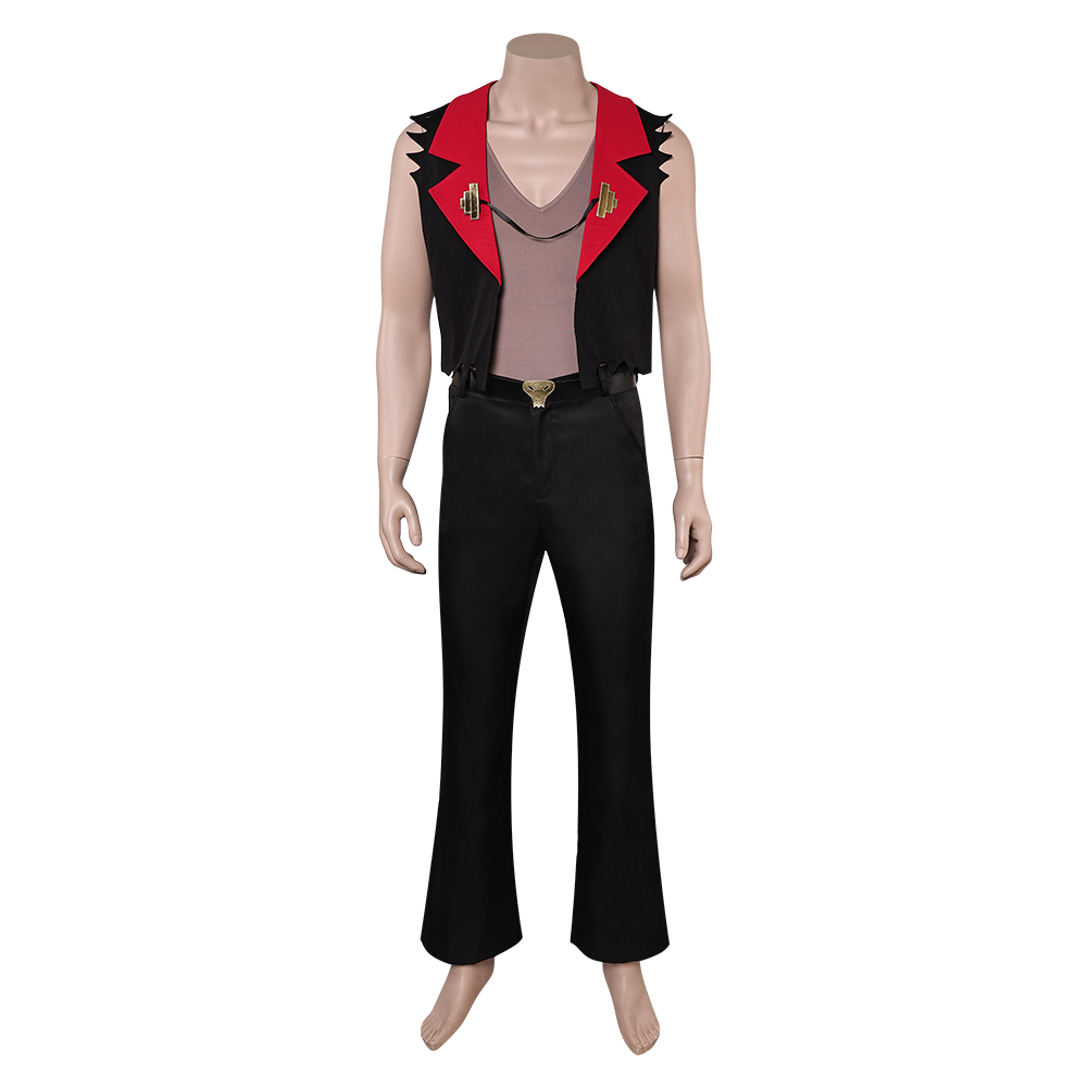 Helluva Boss Satan Black Top Pants Outfits Halloween Carnival Cosplay Costume