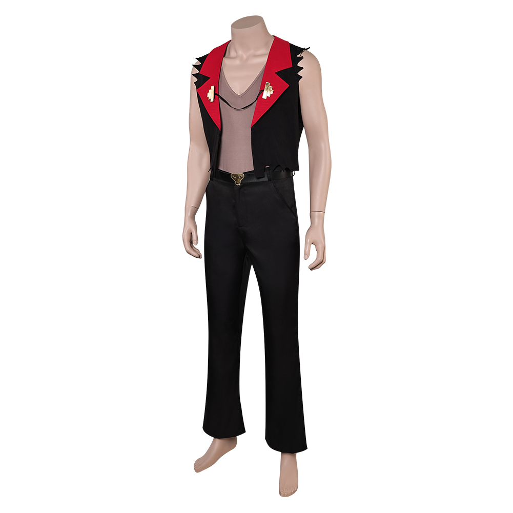 Helluva Boss Satan Black Top Pants Outfits Halloween Carnival Cosplay Costume