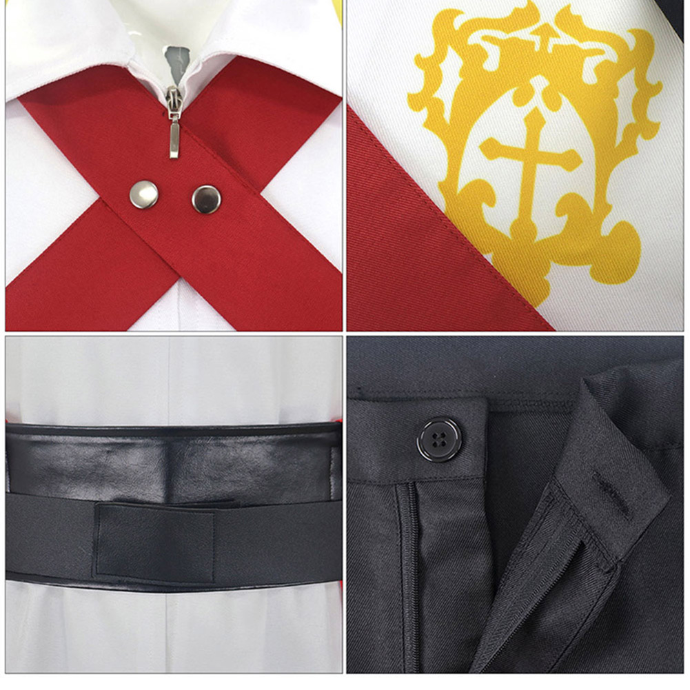 Castlevania Belmont Men White Unifrom Set Halloween Carnival Party Cosplay Costume