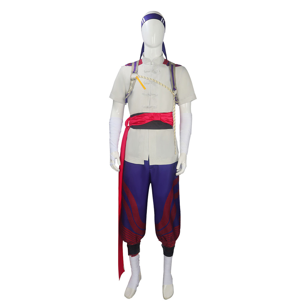 Mortal Kombat Fire God Liu Kang Gray Outfit Halloween Carnival Cosplay Costume