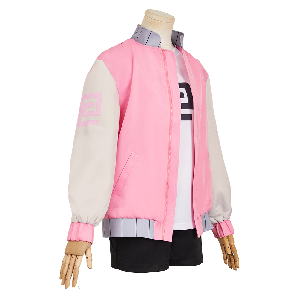SAKAMOTO DAYS (2025) Lu Shaotang Pink Jacket Outfits Halloween Carnival Cosplay Costume