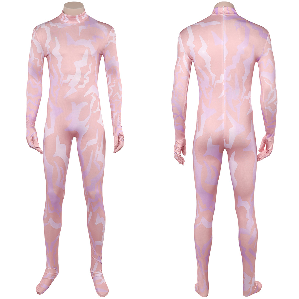 Kpop Demon Hunters Jinu Demonic Pattern Men Jumpsuit Halloween Carnival Party Cosplay Costume