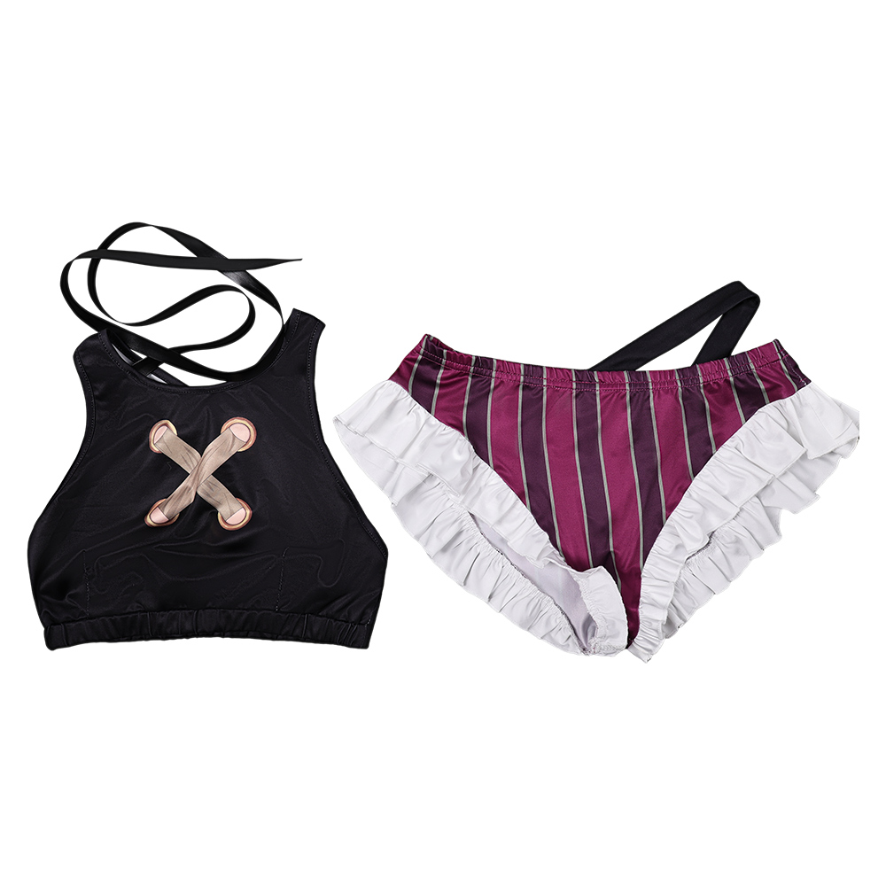 Arcane: League of Legends Jinx Swimsuit 2 Pcs Outfits Halloween Carnival Cosplay Costume