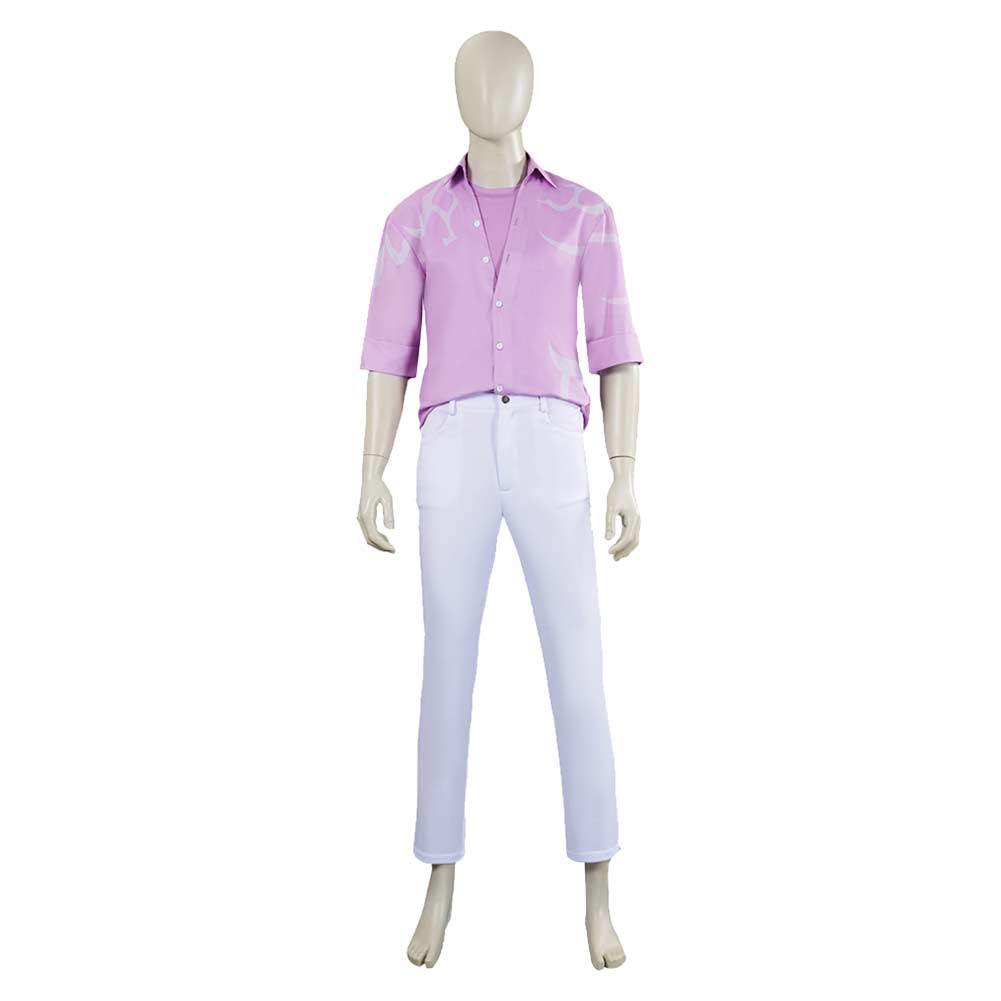 Kpop Demon Hunters Jinu Pink Shirt Pants Set Halloween Carnival Party Cosplay Costume