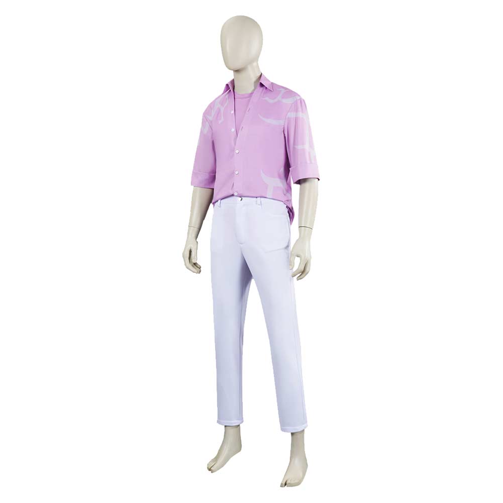 Kpop Demon Hunters Jinu Pink Shirt Pants Set Halloween Carnival Party Cosplay Costume