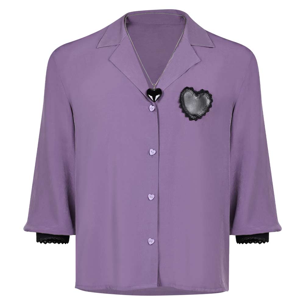 Kpop Demon Hunters Romance Purple Shirt Halloween Carnival Party Cosplay Costume