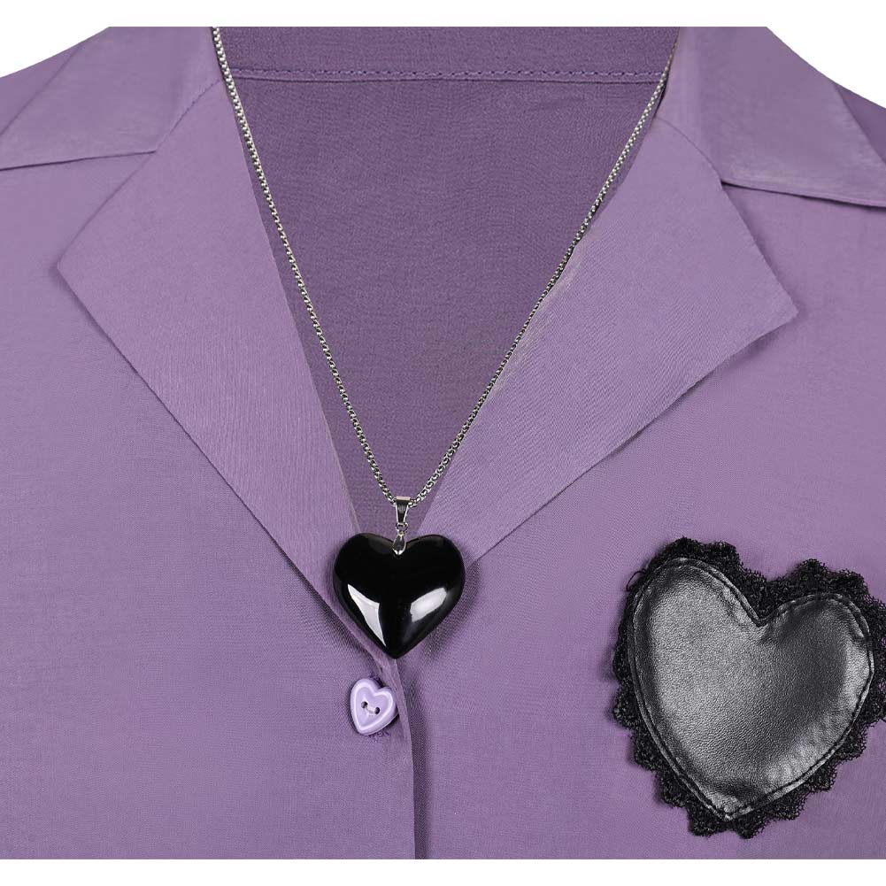 Kpop Demon Hunters Romance Purple Shirt Halloween Carnival Party Cosplay Costume