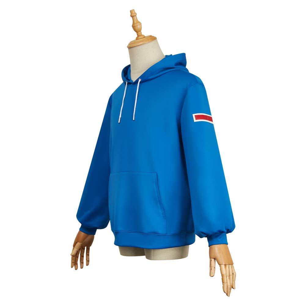 Sakamoto Days Shin Asakura Blue Hoodie Outfits Halloween Carnival Cosplay Costume