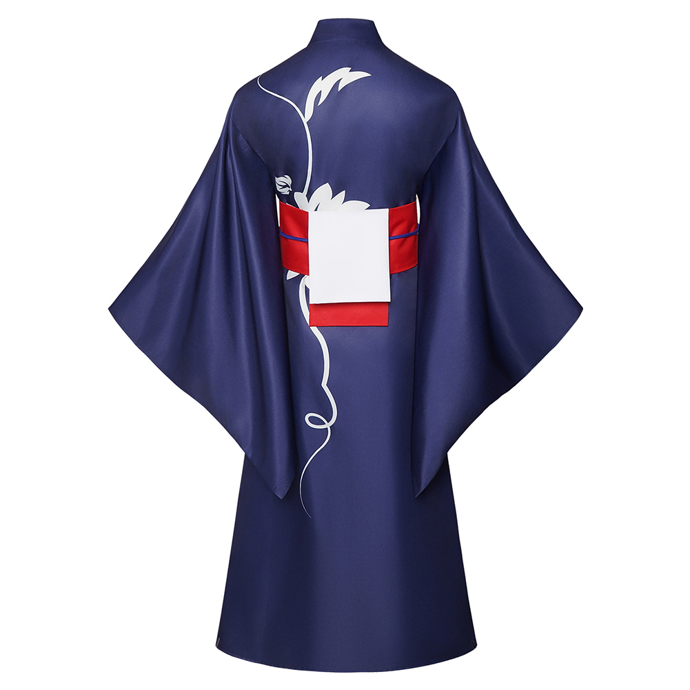 Cosmic Princess Kaguya Kaguya Women Blue Kimono Outfits Halloween Carnival Cosplay Costume