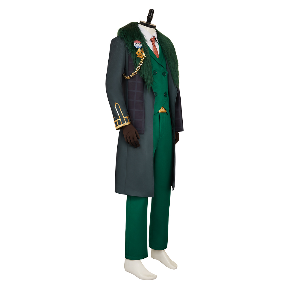 Rivals Loki Presidential Attire Green Outfits Halloween Carnival Cosplay Costume