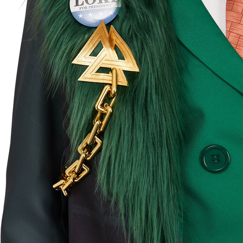 Rivals Loki Presidential Attire Green Outfits Halloween Carnival Cosplay Costume