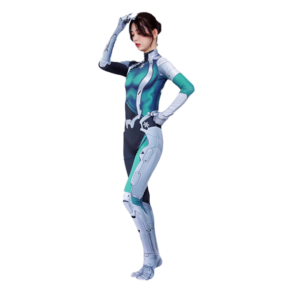 Luna Snow Women Blue Jumpsuit Outfits Halloween Carnival Cosplay Costume