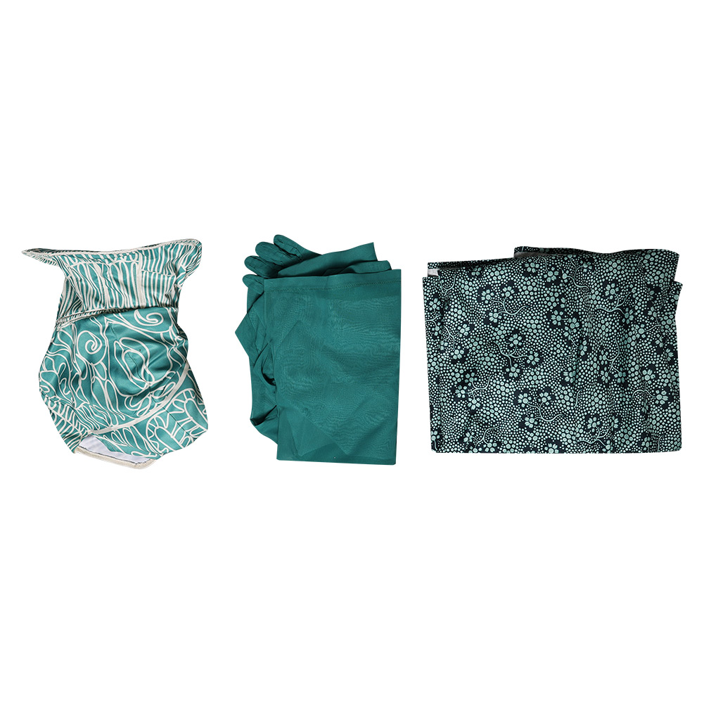 Wicked (2024) Madame Morrible Green Gown Outfits Halloween Carnival Cosplay Costume