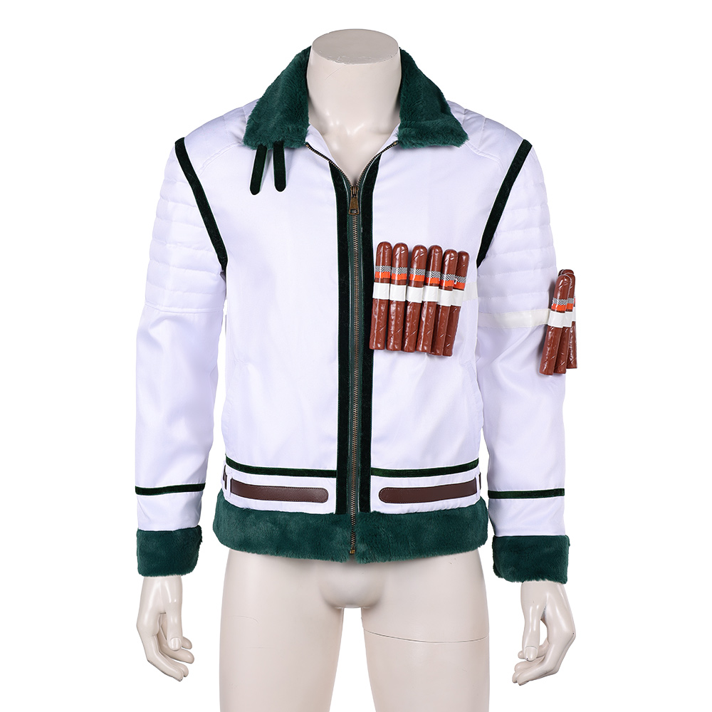 One Piece Live-Action Smoker White Coat Outfits Halloween Carnival Cosplay Costume